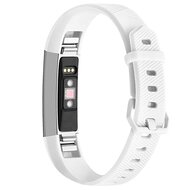 FitBit Alta HR siliconen bandje met gesp - Maat: Large- Wit afbeelding