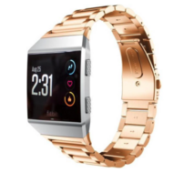 Fitbit Ionic - Schakelarmband Stainless Steel bandje - Rosé goud afbeelding