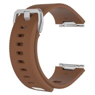 Fitbit Ionic siliconen bandje met gesp - Maat: Large - bruin afbeelding