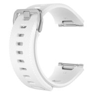 Fitbit Ionic siliconen bandje met gesp - Maat: Large - wit afbeelding