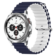 Ocean Style bandje - Donkerblauw / wit - Samsung Galaxy Watch 4 Classic - 42mm & 46mm afbeelding