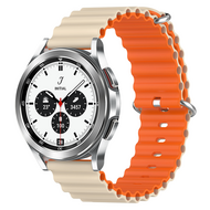 Ocean Style bandje - Beige / oranje - Samsung Galaxy Watch 4 Classic - 42mm & 46mm afbeelding