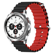 Ocean Style bandje - Zwart / rood - Samsung Galaxy Watch 4 Classic - 42mm & 46mm afbeelding