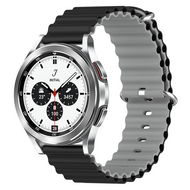 Ocean Style bandje - Zwart / grijs - Samsung Galaxy Watch 4 Classic - 42mm & 46mm afbeelding