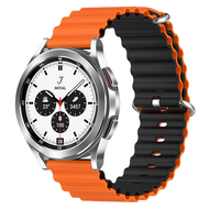 Ocean Style bandje - Oranje / zwart - Samsung Galaxy Watch 4 Classic - 42mm & 46mm afbeelding
