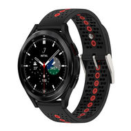Dot Pattern bandje - Zwart met rood - Samsung Galaxy Watch 4 Classic - 42mm & 46mm afbeelding