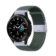 Braided nylon bandje - Donkergroen - Samsung Galaxy Watch 4 Classic - 42mm / 46mm afbeelding