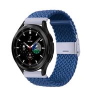 Braided nylon bandje - Blauw - Samsung Galaxy Watch 4 Classic - 42mm / 46mm afbeelding