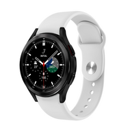 Samsung Galaxy Watch 4 Classic - 42mm & 46mm - Sportbandje - Wit afbeelding