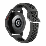 Siliconen sportbandje met gesp - Zwart - Samsung Galaxy Watch Active 2 afbeelding