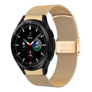 Samsung Galaxy Watch 4 Classic - 42mm & 46mm - Milanese bandje met klemsluiting - Goud afbeelding