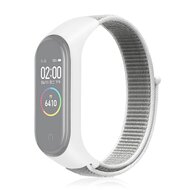 Nylon Geweven Bandje Xiaomi Mi Band 3 / 4 / 5 / 6 / 7 - Wit afbeelding