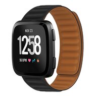 Fitbit Versa 3/4 & Sense 1/2 - Siliconen Loop bandje - Zwart afbeelding