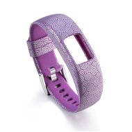 Siliconen sportbandje - Draw Design paars - Garmin Vivofit 4 afbeelding