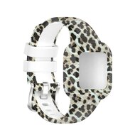 Siliconen bandje met print - Luipaardprint - Garmin Vivofit Junior 3 afbeelding