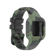 Siliconen bandje met print - Leger groen - Garmin Vivofit Junior 3 afbeelding