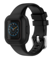Siliconen one color bandje - Zwart - Garmin Vivofit Junior 3 afbeelding