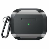 AirPods 3 hoesje - TPU - Anti fall series - Zwart / Grijs afbeelding