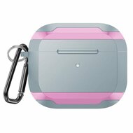 AirPods 3 hoesje - TPU - Anti fall series - Zilver / Roze afbeelding