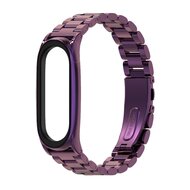 Metalen schakelarmband voor Xiaomi Mi Band 3/4/5/6/7 - Paars afbeelding