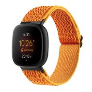 Fitbit Versa 3/4 & Sense 1/2 Nylon loop bandje - Oranje