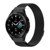 Samsung Galaxy Watch 4 Classic - 42mm / 46mm - Milanese bandje (ronde connector) - Zwart afbeelding
