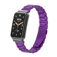Metalen schakelband met case - Paars - Xiaomi Smart band 7 Pro afbeelding