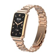 Metalen schakelband met case - Champagne goud - Xiaomi Smart band 7 Pro afbeelding