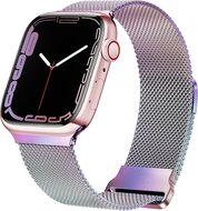 By Qubix Milanese band - Multicolor - Extra sterke magneet - Geschikt voor Apple Watch 42mm - 44mm - 45mm - 49mm