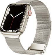 By Qubix Milanese band - Sterrenlicht - Starlight - Extra sterke magneet - Geschikt voor Apple Watch 42mm - 44mm - 45mm - 49mm