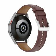 Luxe leren bandje - Donkerbruin - Samsung Galaxy Watch 6 - 40mm & 44mm afbeelding