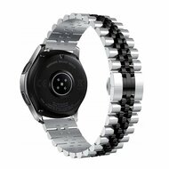 Stalen band - Zilver / zwart - Garmin Vivoactive 6 / Vivoactive 5 / Vivoactive 3 afbeelding