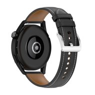 Garmin Venu 2 & 3 - Luxe leren bandje - Zwart - leather afbeelding