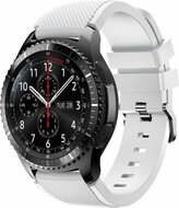 Siliconen sportbandje - Wit - Geschikt voor Samsung Galaxy Watch 3 (45mm) - Galaxy Watch 46mm - Samsung Gear S3 Classic & Frontier afbeelding