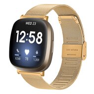 Fitbit Versa 3/4 & Sense 1/2 - Milanese bandje met klemsluiting - Goud afbeelding