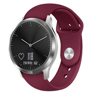 Garmin Venu 3s / Vivoactive 4s / Venu 2s / Vivomove 3s / Forerunner 255s - Sportbandje - Maat: Large - Bordeaux afbeelding