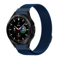 Samsung Galaxy Watch 4 Classic - 42mm / 46mm - Milanese bandje (ronde connector) - Donkerblauw afbeelding