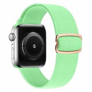 Solo Loop Nylon bandje - Lichtgroen - Geschikt voor Apple Watch 38mm / 40mm / 41mm / 42mm afbeelding