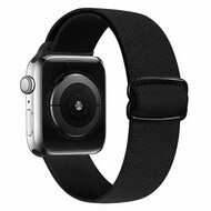 Solo Loop Nylon bandje - Zwart - Geschikt voor Apple Watch 38mm / 40mm / 41mm / 42mm afbeelding