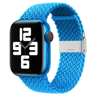 Braided nylon bandje - Lichtblauw - Geschikt voor Apple Watch 38mm / 40mm / 41mm / 42mm afbeelding