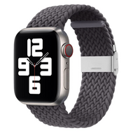 Braided nylon bandje - Grijs - Geschikt voor Apple Watch 38mm / 40mm / 41mm / 42mm afbeelding