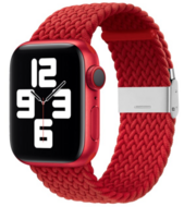 Braided nylon bandje - Rood - Geschikt voor Apple Watch 44mm / 45mm / 46mm / 49mm afbeelding