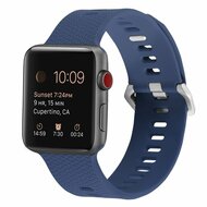 Siliconen bandje met motief - Navy - Geschikt voor Apple Watch 38mm / 40mm / 41mm / 42mm afbeelding