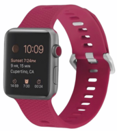Siliconen bandje met motief - Rose Red - Geschikt voor Apple Watch 44mm / 45mm / 46mm / 49mm afbeelding