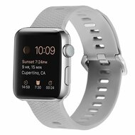 Siliconen bandje met motief - Grijs - Geschikt voor Apple Watch 44mm / 45mm / 46mm / 49mm afbeelding