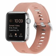 Siliconen bandje met motief - Retro Rose - Geschikt voor Apple Watch 44mm / 45mm / 46mm / 49mm afbeelding