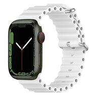Ocean bandje - Wit - Geschikt voor Apple Watch 38mm / 40mm / 41mm / 42mm afbeelding