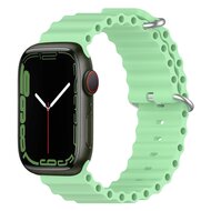 Ocean bandje - Lichtgroen - Geschikt voor Apple Watch 38mm / 40mm / 41mm / 42mm afbeelding
