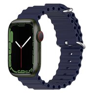 Ocean bandje - Navy - Geschikt voor Apple Watch 38mm / 40mm / 41mm / 42mm afbeelding