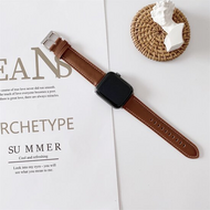 Premium Leather bandje - Bruin - Geschikt voor Apple Watch 38mm / 40mm / 41mm / 42mm afbeelding